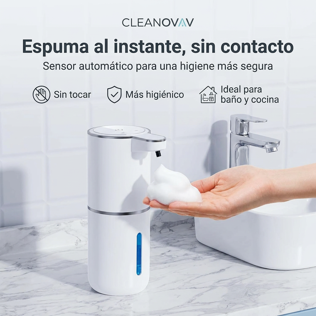 Cleanovav™ | Dispensador Inteligente de Espuma Automática